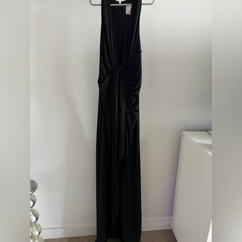 Cinq a Sept Black Halter Maxi Dress